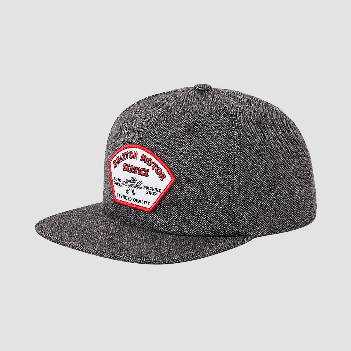 Brixton Dyson Snapback Cap Black Herringbone