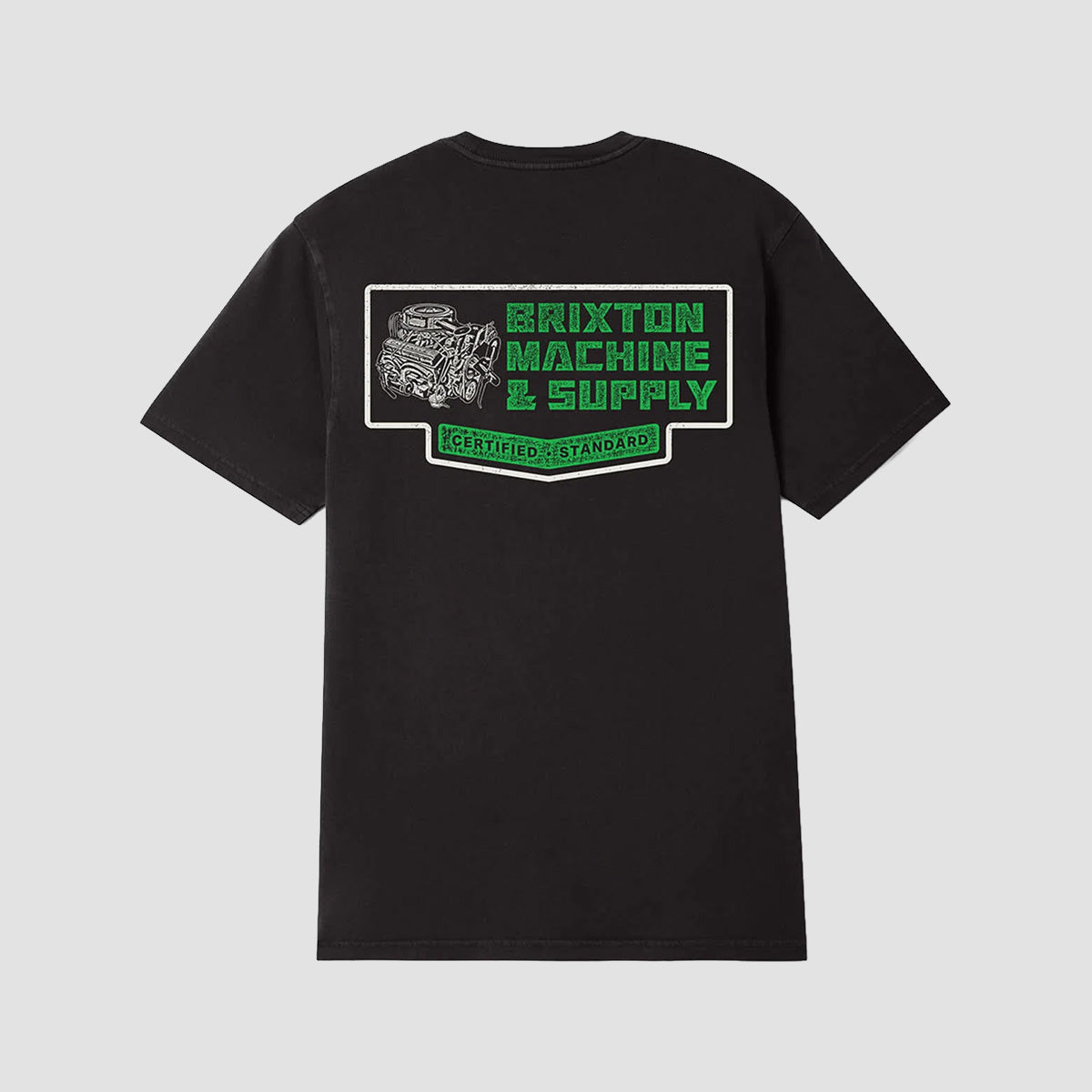 Brixton Machine T-Shirt Black Worn Wash