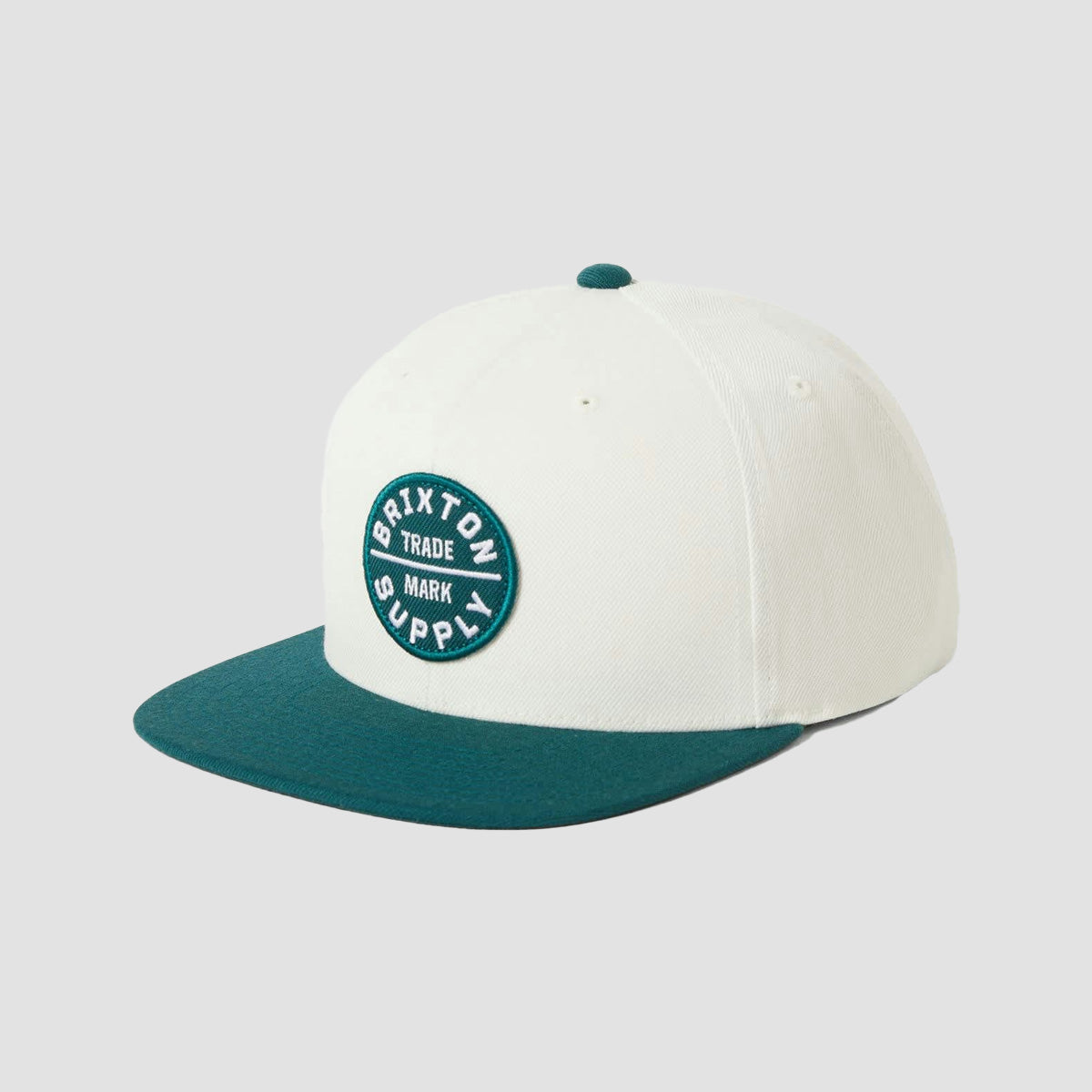Brixton Oath III Snapback Cap Off White/Night Sage