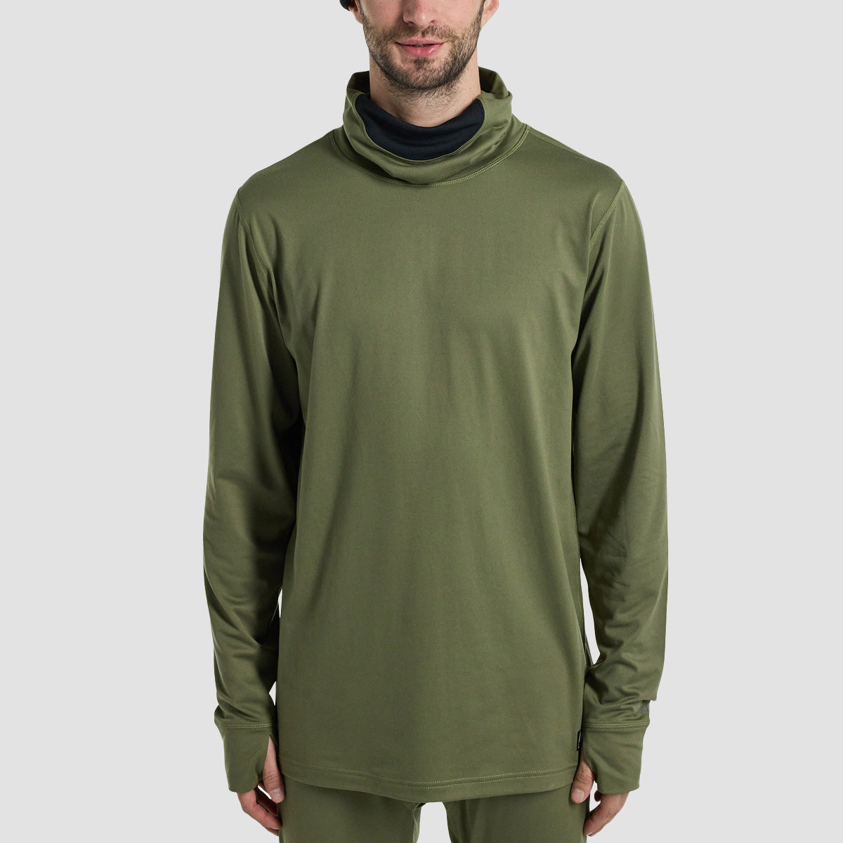 Burton Midweight Base Layer Long Neck T-Shirt Forest Moss