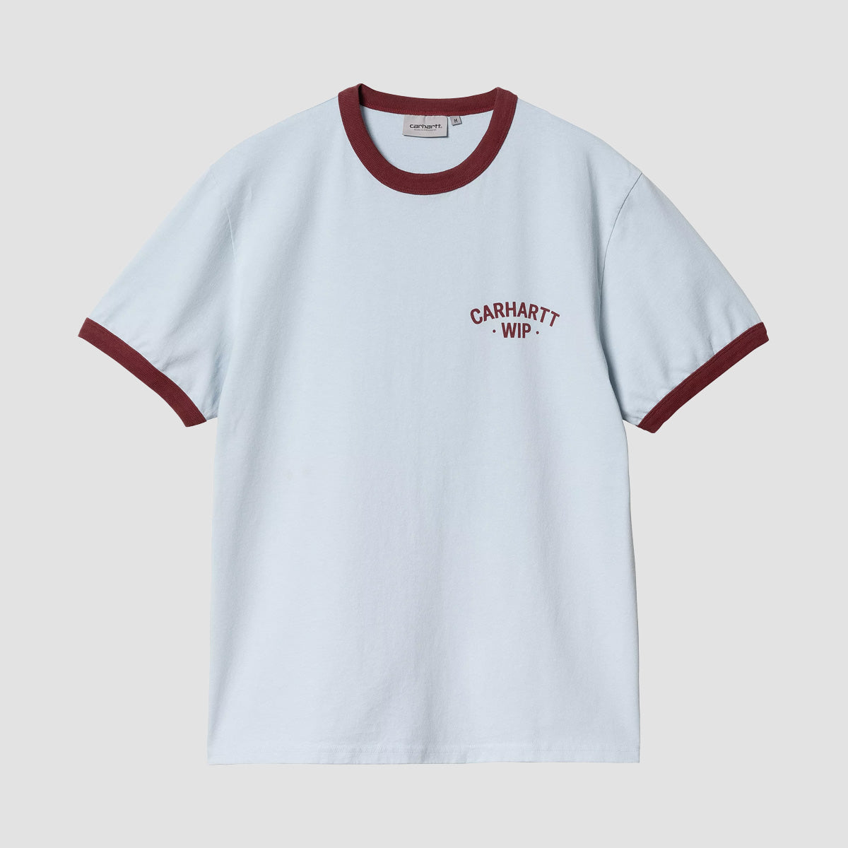 Carhartt WIP 89 Ringer T-Shirt Air Sky/Mulberry Heavy Enzyme Wash