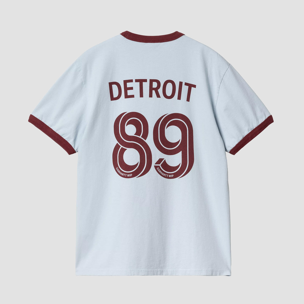 Carhartt WIP 89 Ringer T-Shirt Air Sky/Mulberry Heavy Enzyme Wash