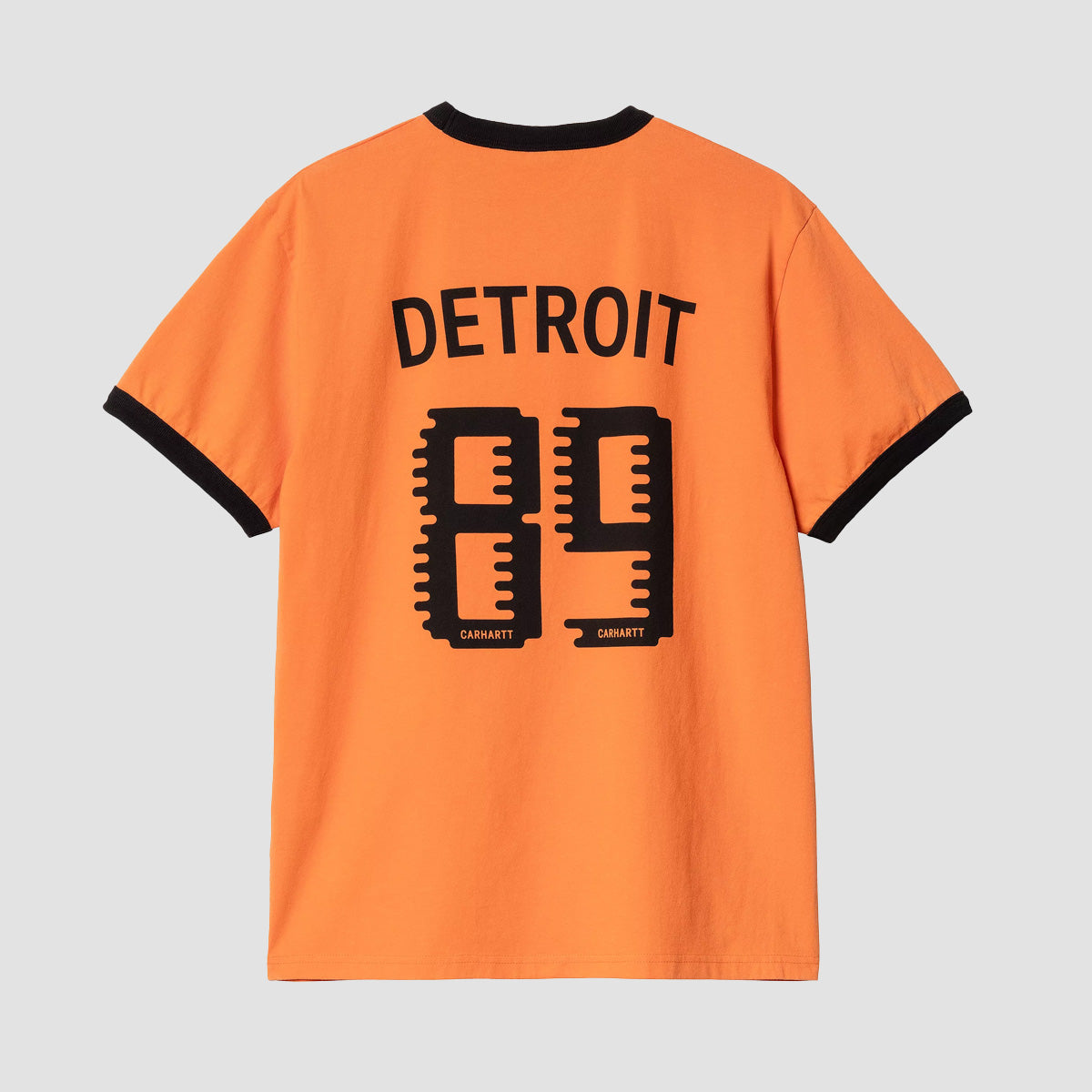 Carhartt WIP 89 Ringer T-Shirt Pumpkin/Black Heavy Enzyme Wash