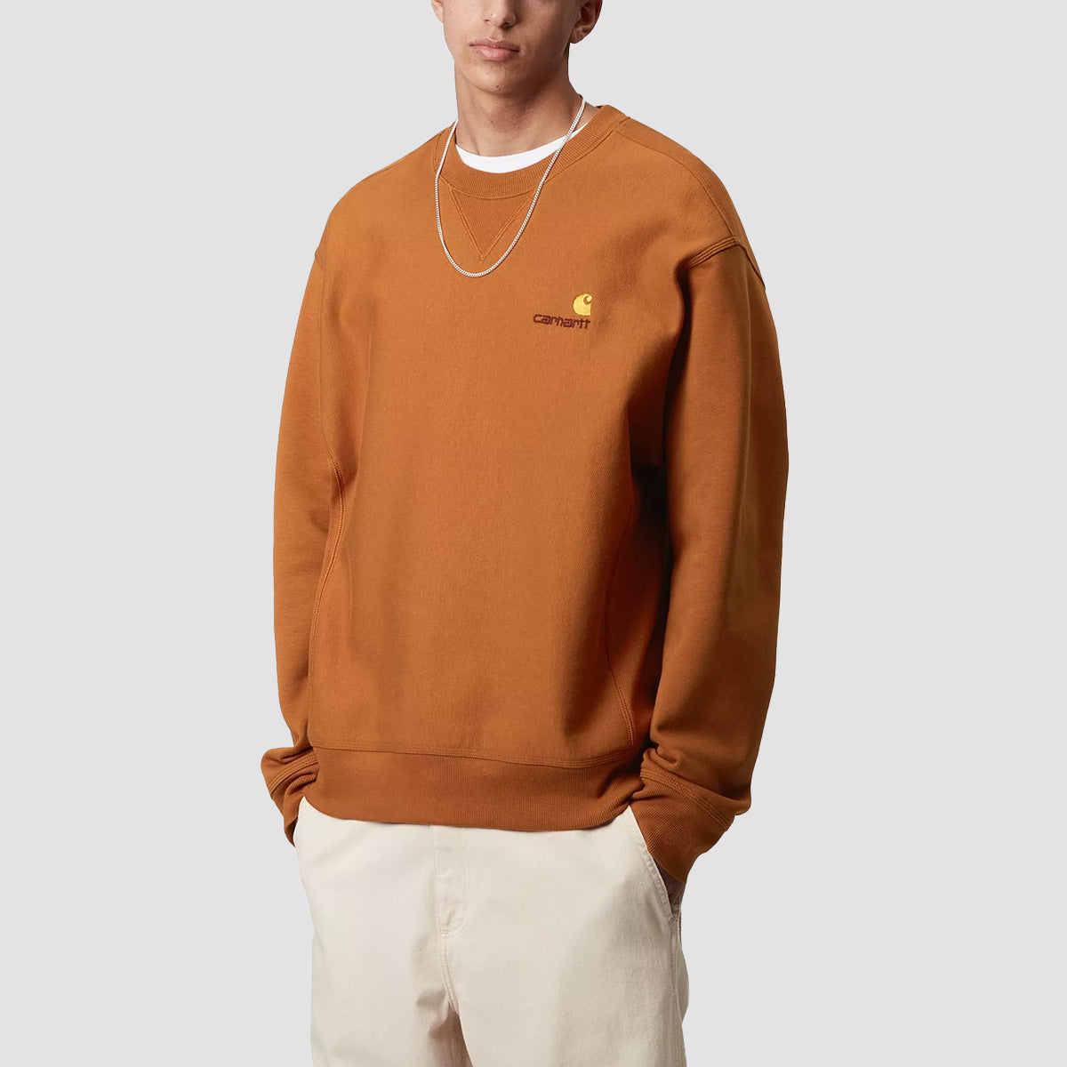 Carhartt WIP American Script Crew Sweatshirt Sienna