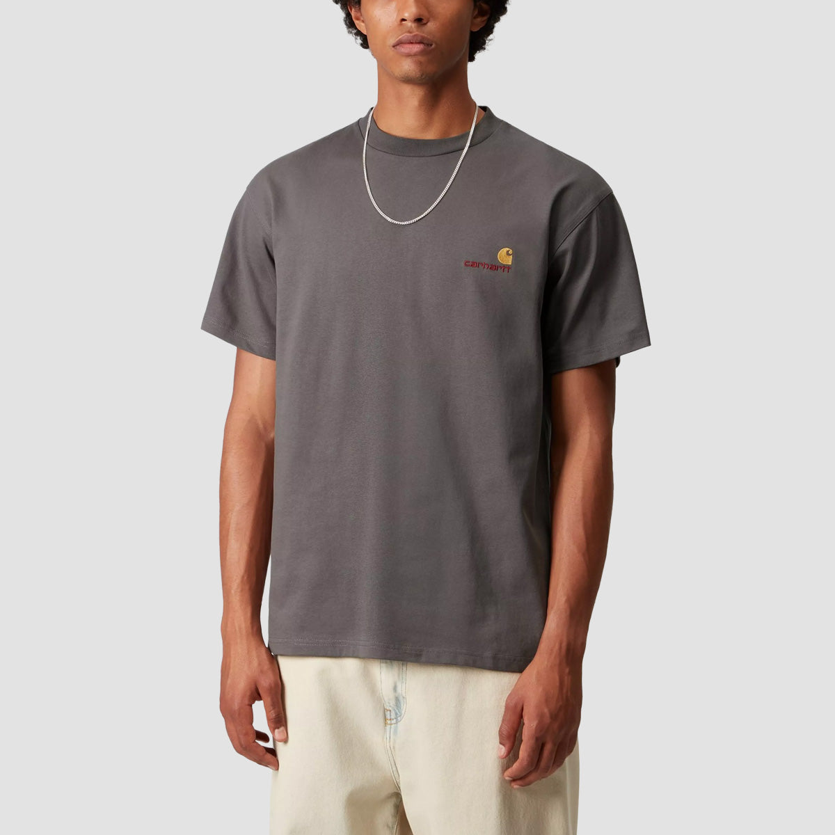 Carhartt WIP American Script T-Shirt Porphyry