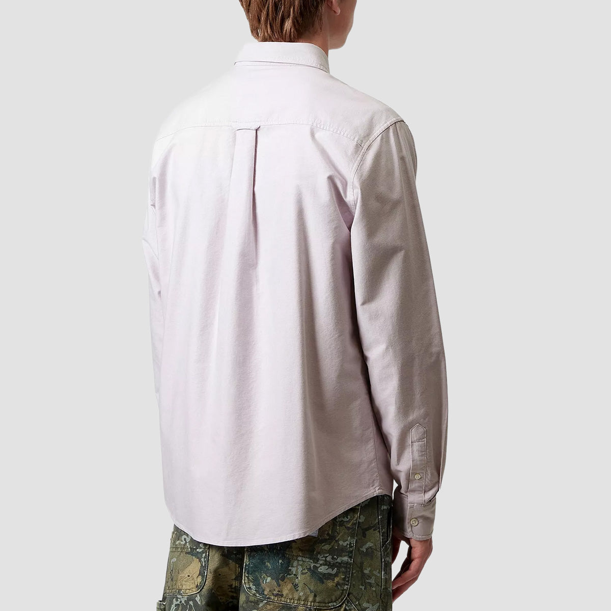 Carhartt WIP C-Logo Longsleeve Shirt Pink Fog/White