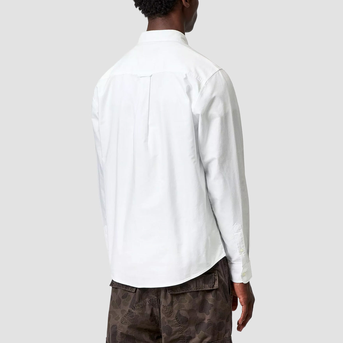 Carhartt WIP C-Logo Longsleeve Shirt White/Dark Navy