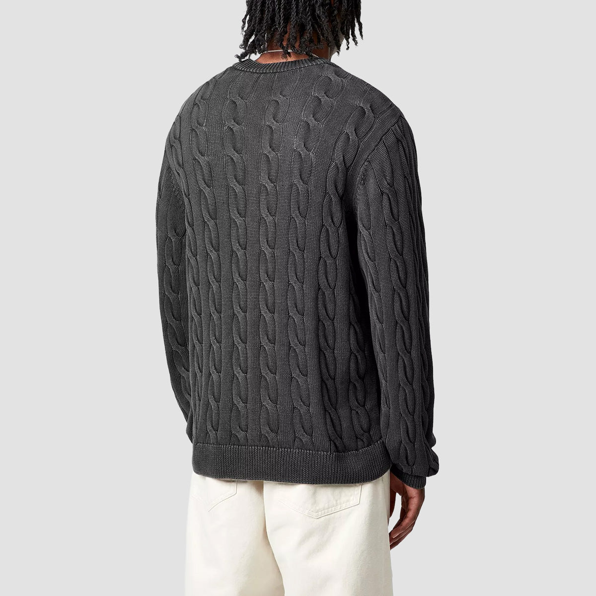 Carhartt WIP Carter Knit Sweater Black Garment Dyed