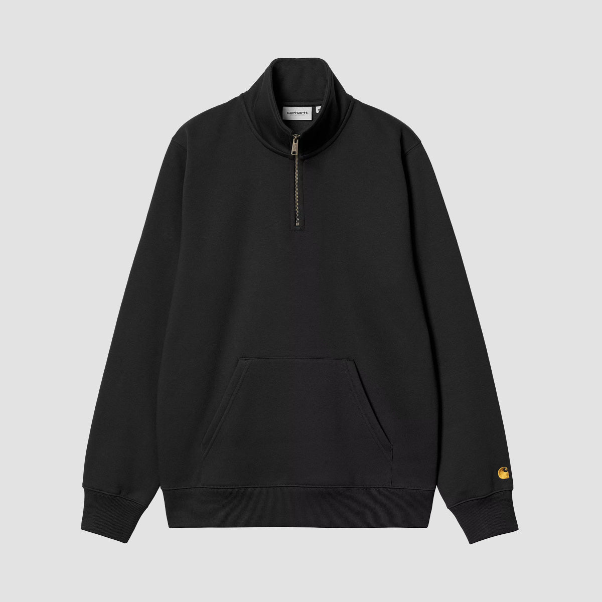 Carhartt WIP Chase Neck Zip Sweatshirt Black/Gold