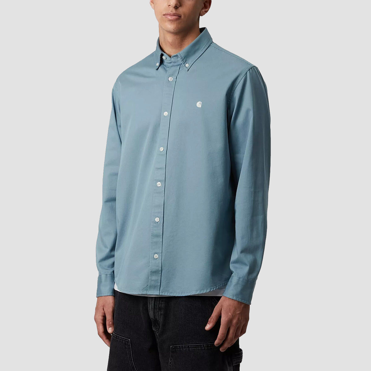 Carhartt WIP Madison Longsleeve Shirt Icy Water/Wax