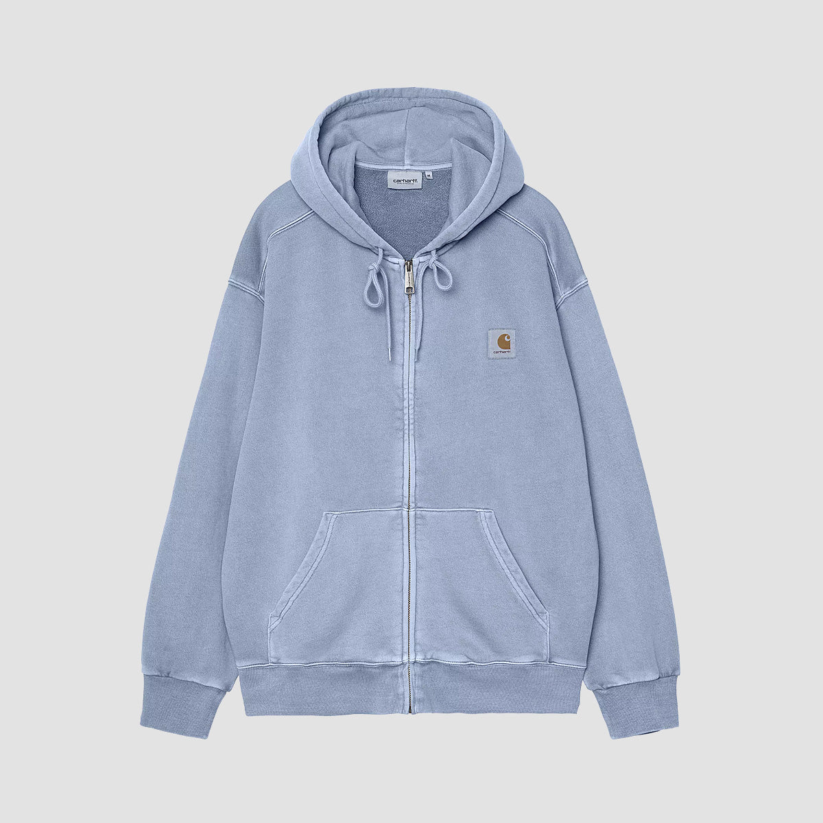 Carhartt WIP Nelson Zip Hoodie Gentle Blue Garment Dyed
