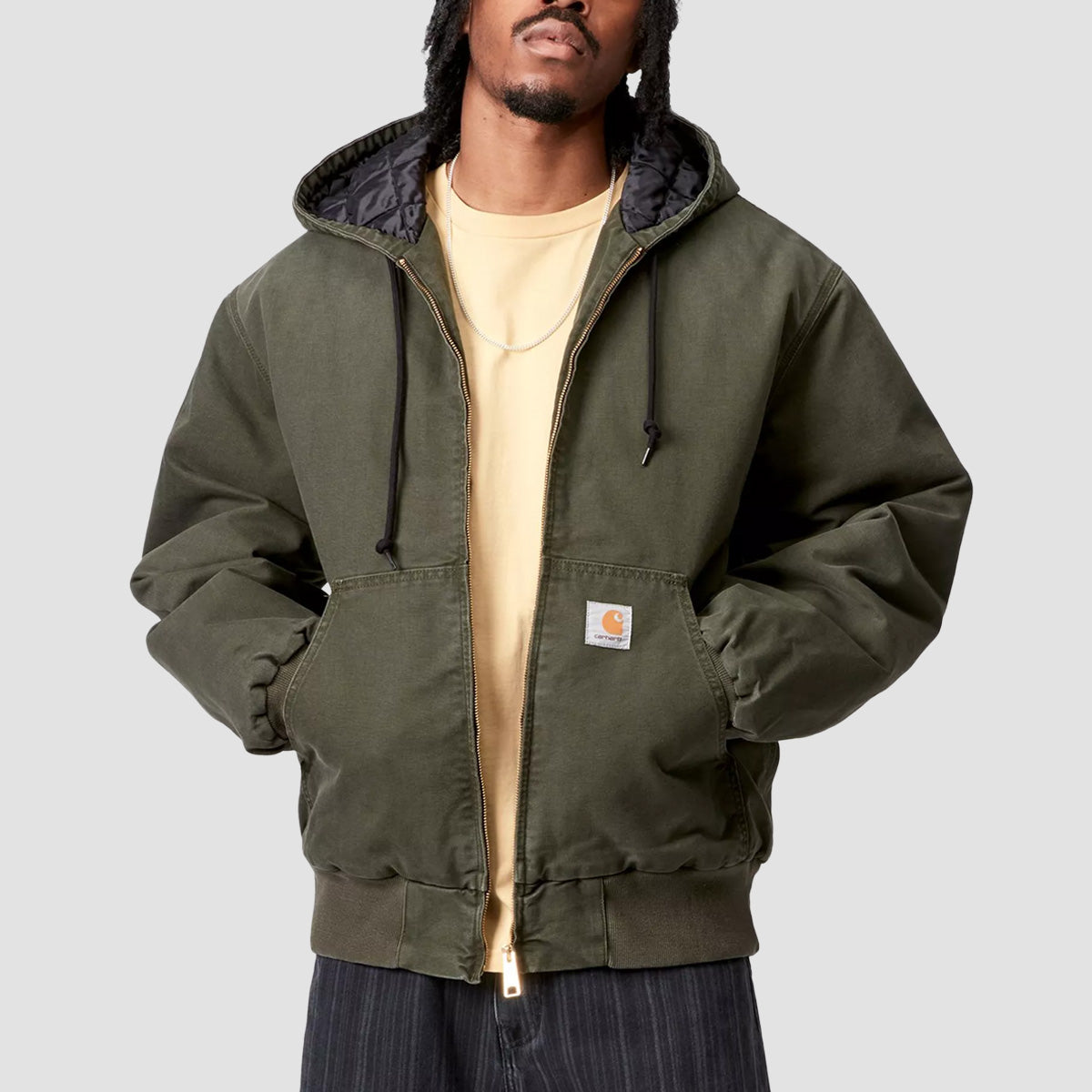 ジャケット・アウター Carhartt ActiveJacket USA Carhartt WIP OG Active Jacket Olive Stone Canvas