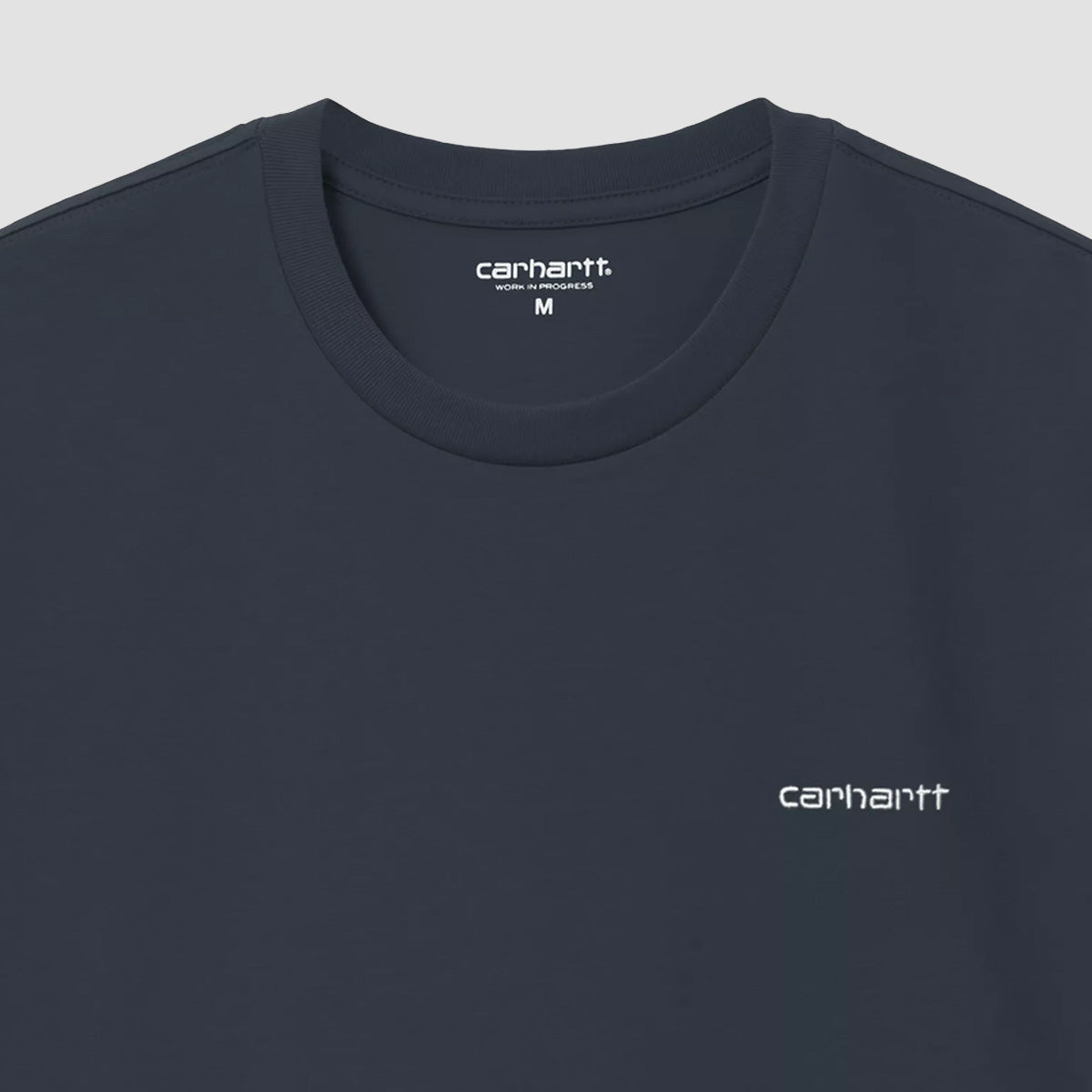 Carhartt WIP Script Embroidery T-Shirt Deep Night/White