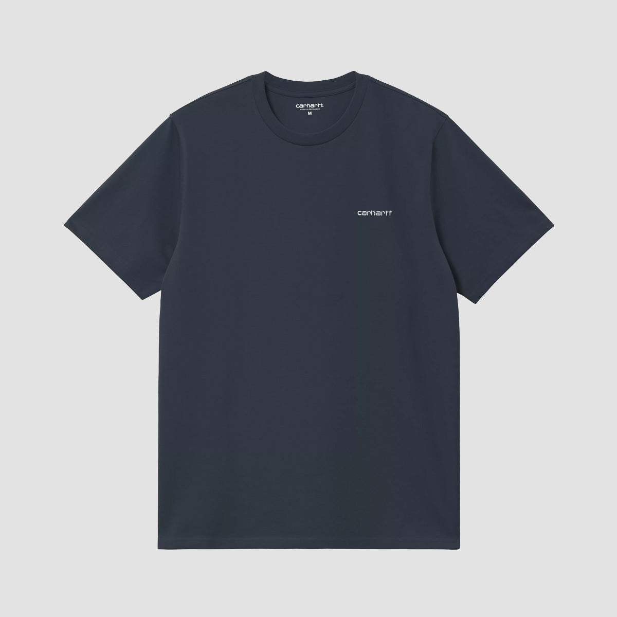 Carhartt WIP Script Embroidery T-Shirt Deep Night/White