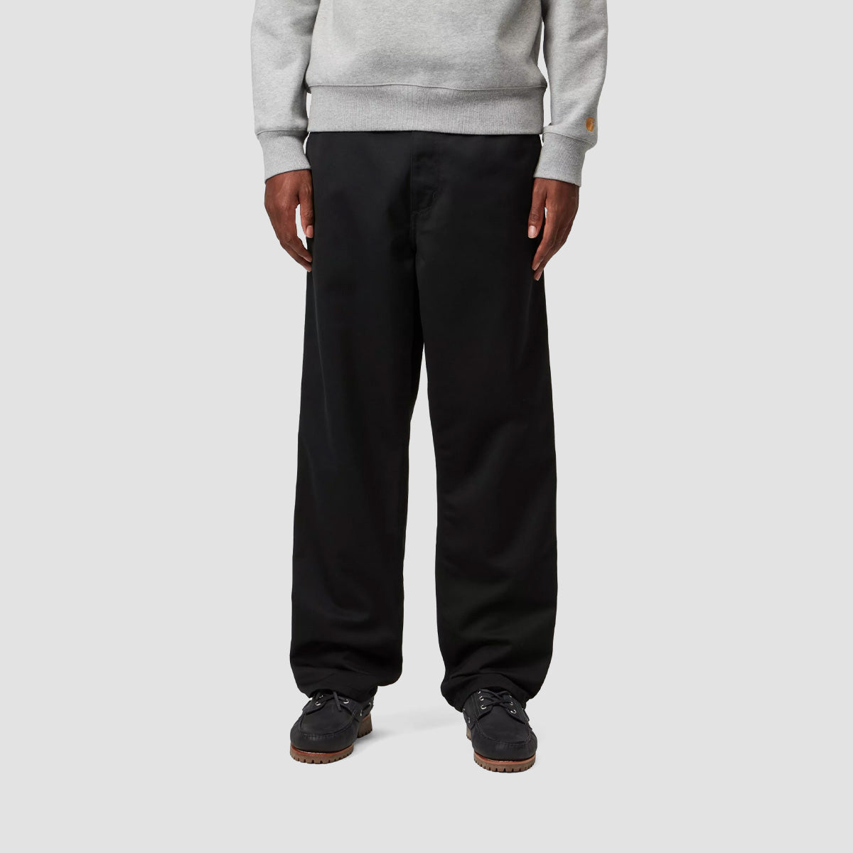 Carhartt WIP Simple Relaxed Straight Fit Pants Black Rinsed