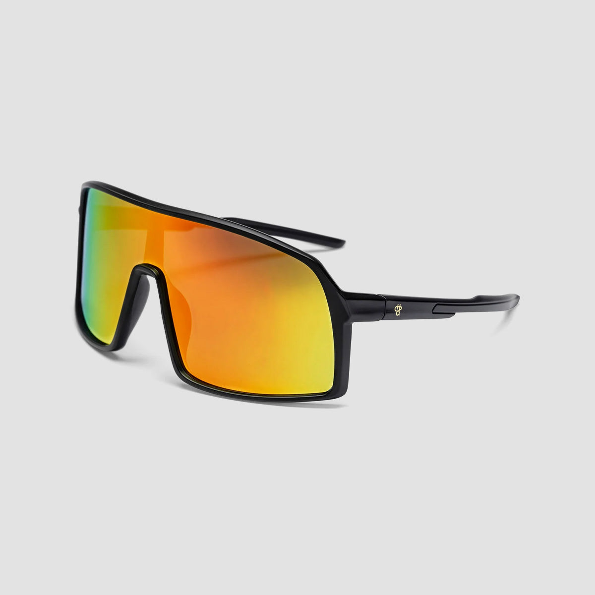 CHPO Erica Sunglasses Matte Black/Red Mirror