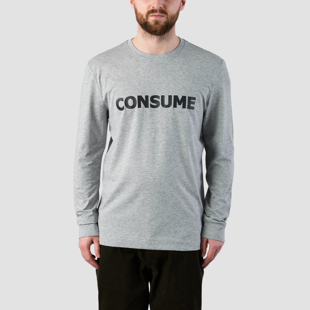 Consume Logo Longsleeve T-Shirt Athletic Heather/Black
