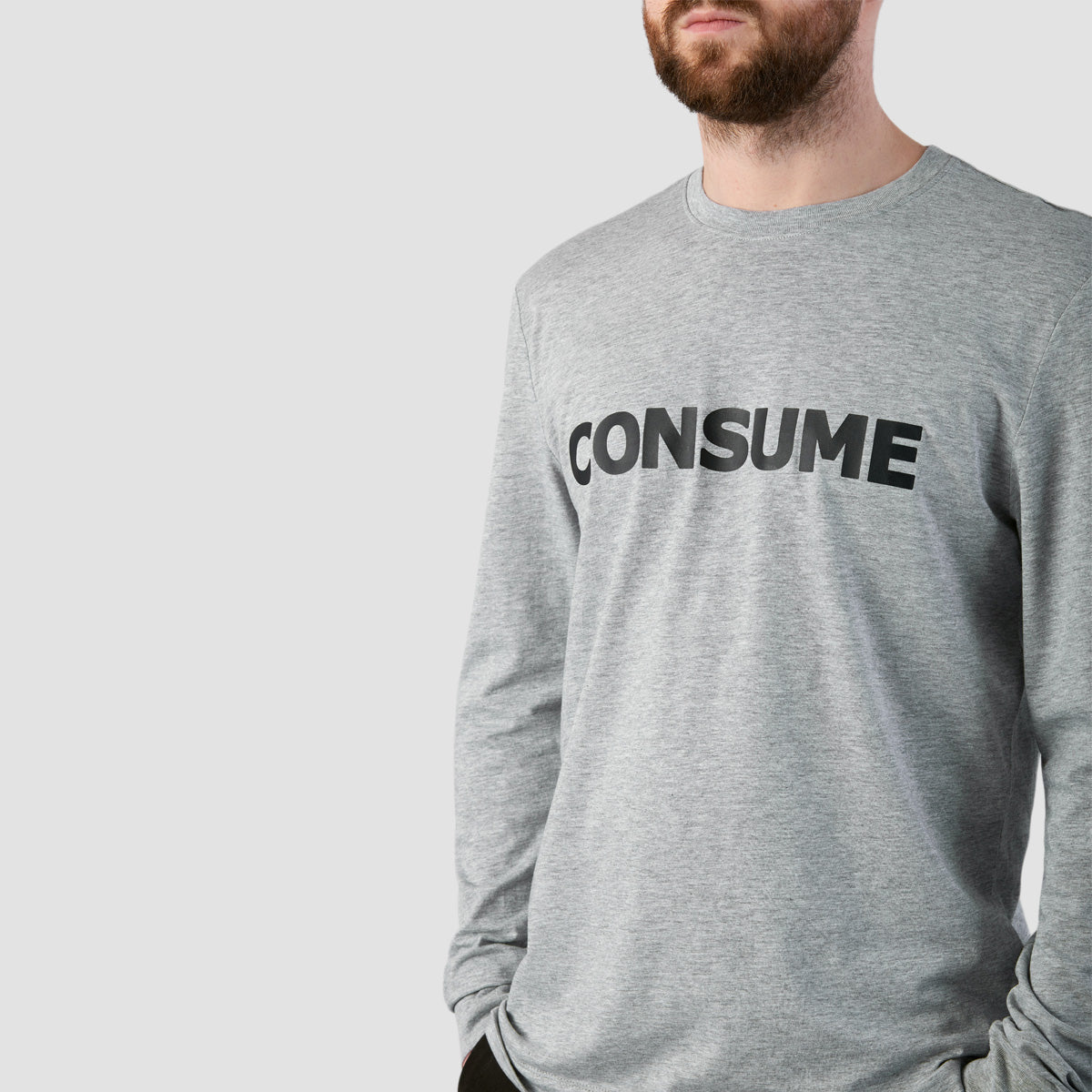 Consume Logo Longsleeve T-Shirt Athletic Heather/Black