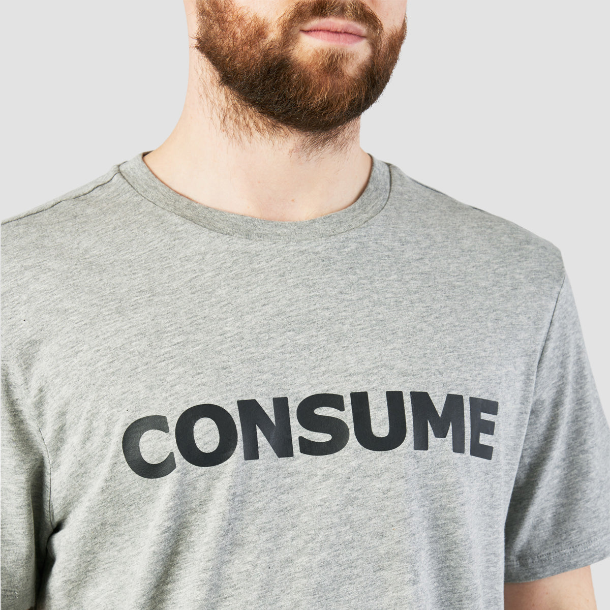Consume Logo T-Shirt Athletic Heather/Black