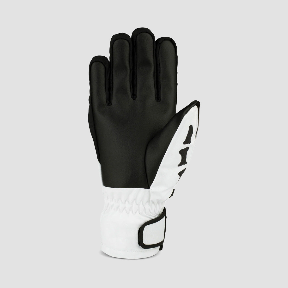 Crab Grab Five Snow Gloves White Bones