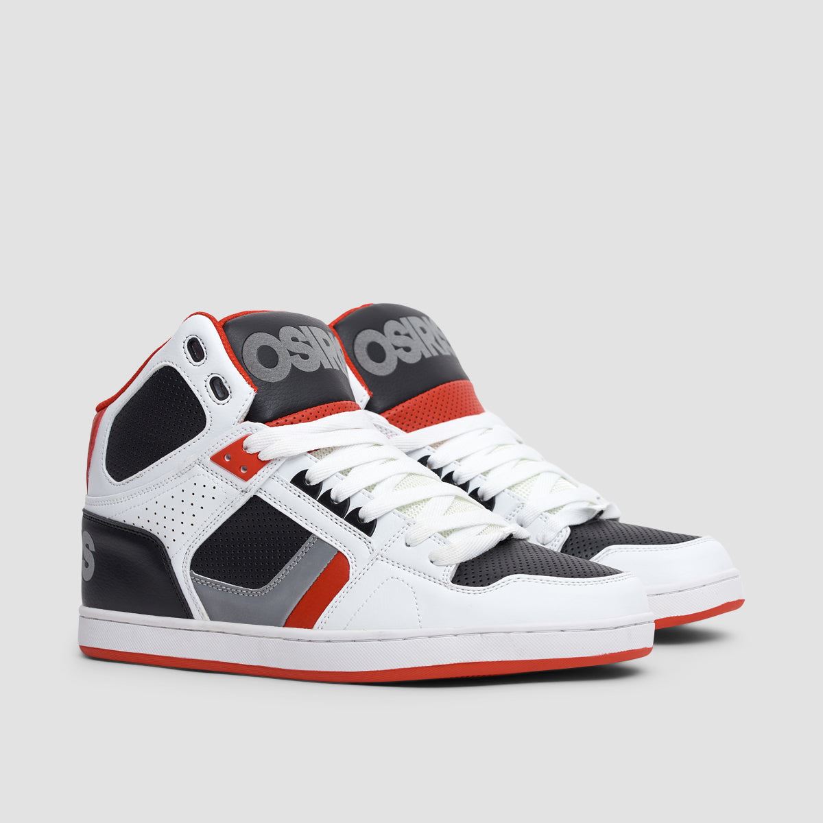 Osiris NYC 83 CLK Shoes - White/Black/3M/Red