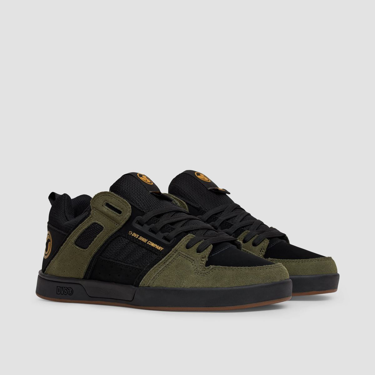 DVS Comanche 2.0+ Shoes - Black/Olive/Gold Nubuck