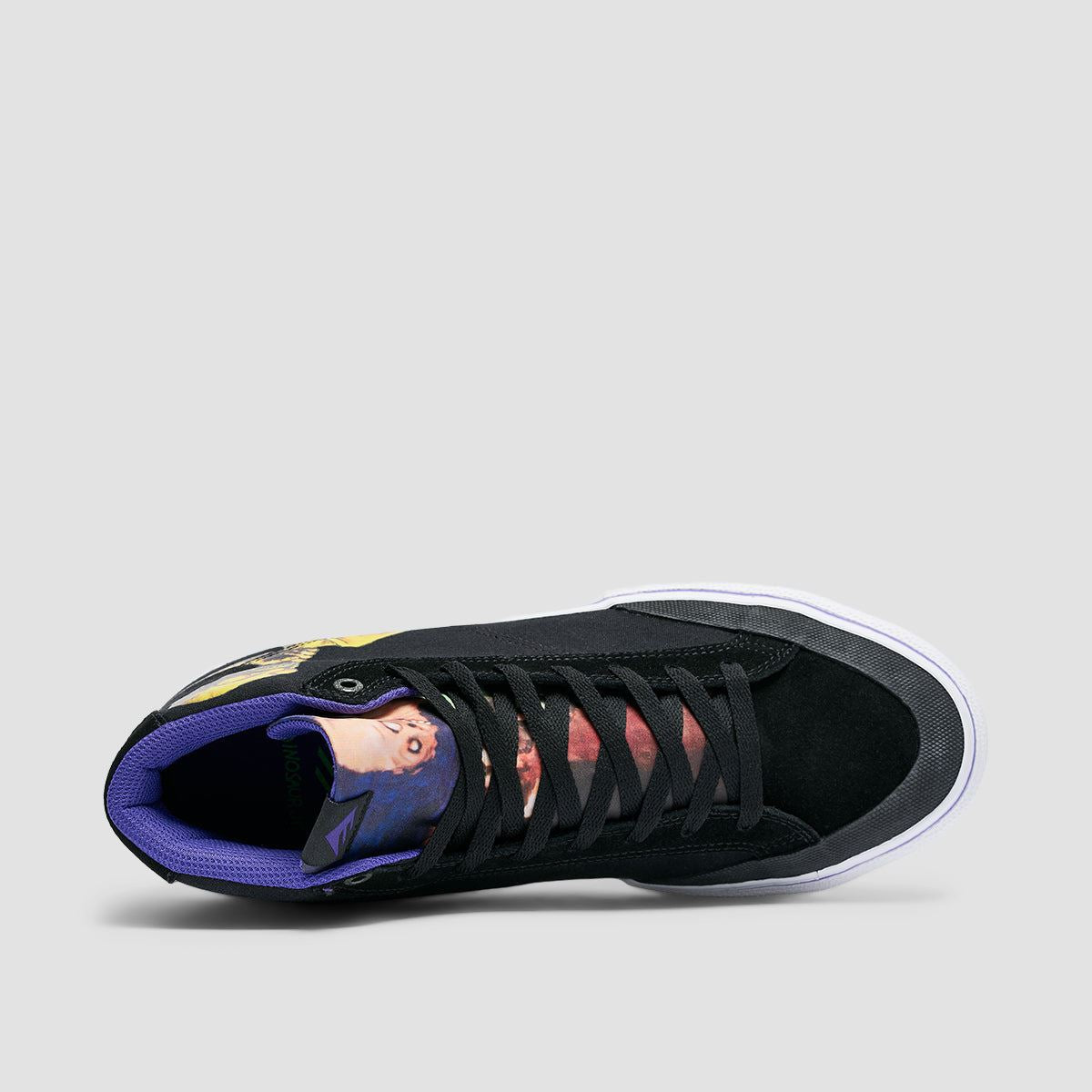 Emerica Omen X Dinosaur Jr. High Top Shoes Black/Purple