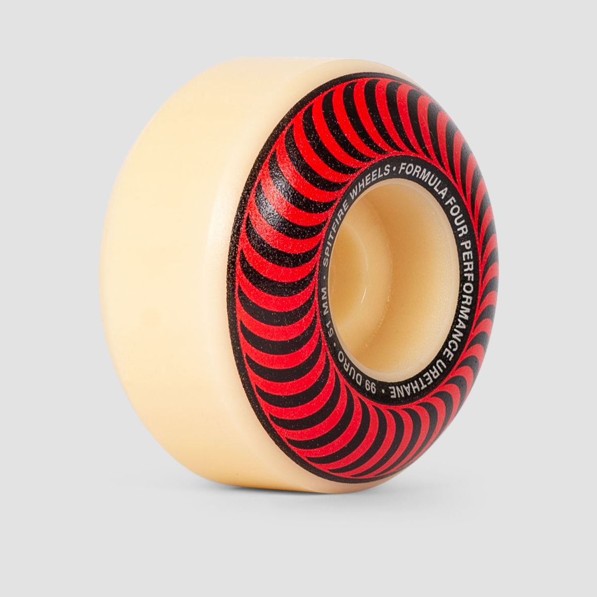 Spitfire Formula Four Classic 99DU Skateboard Wheels Natural/Red 51mm