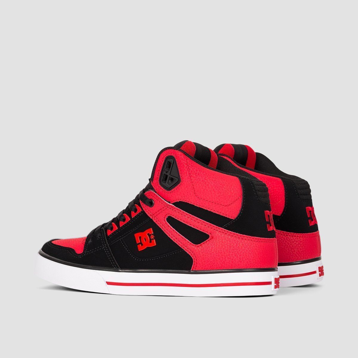 DC Pure High-Top WC Shoes - Fiery Red/White/Black