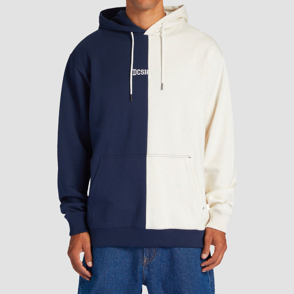 DC Baseline Pullover Hoodie Navy Blazer/Oat Heather