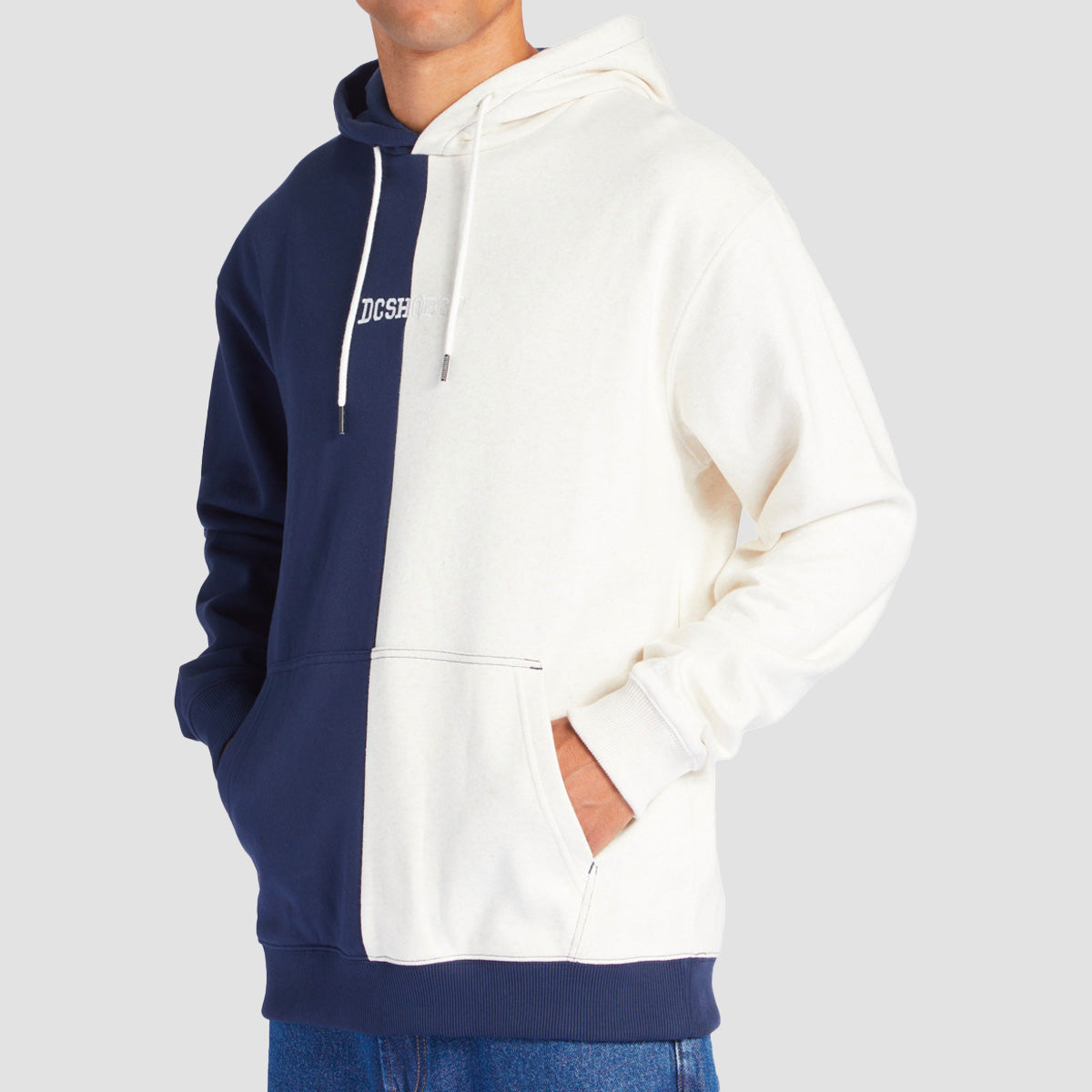 DC Baseline Pullover Hoodie Navy Blazer/Oat Heather