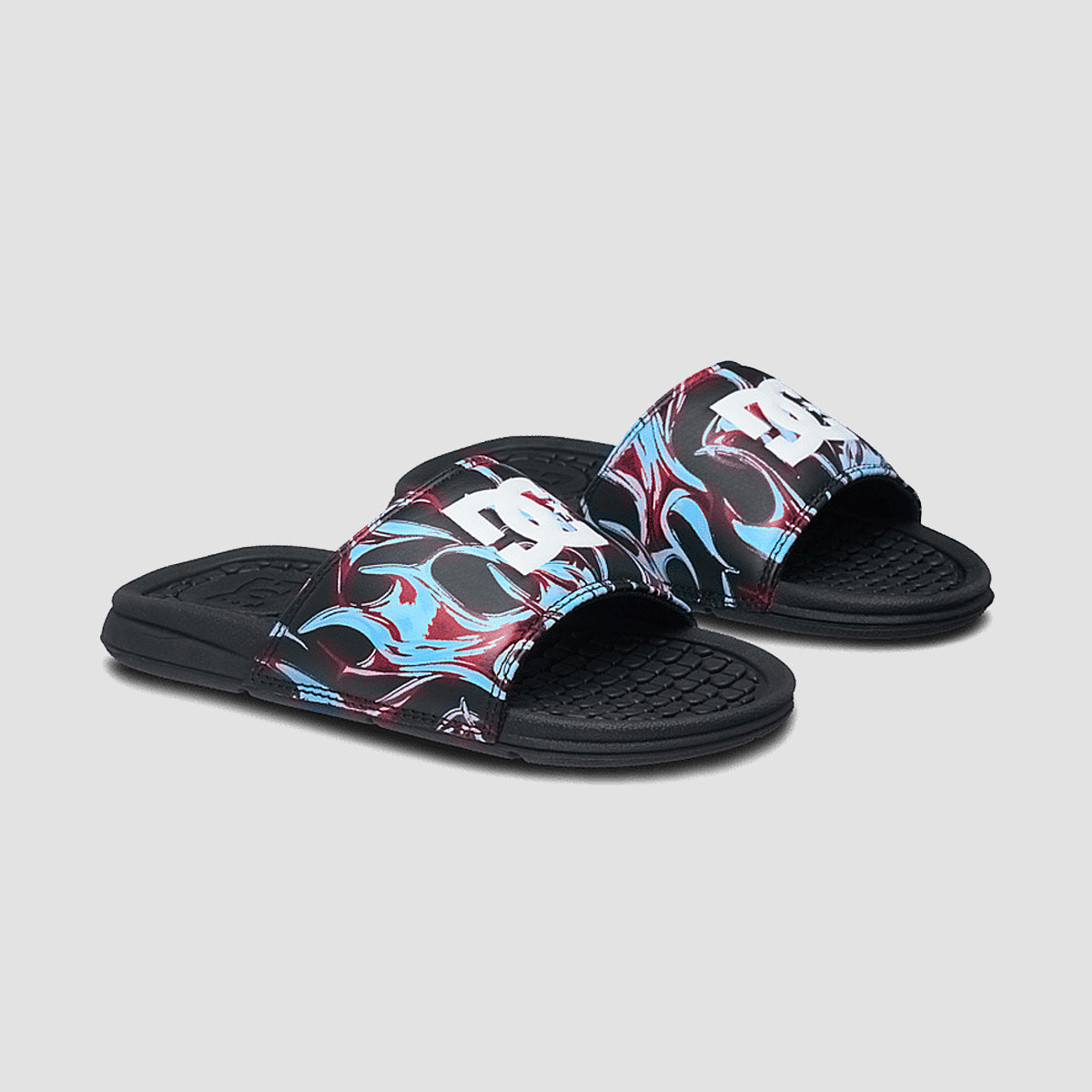 DC Bolsa Slide Sandals - Blue/Red/White - Kids