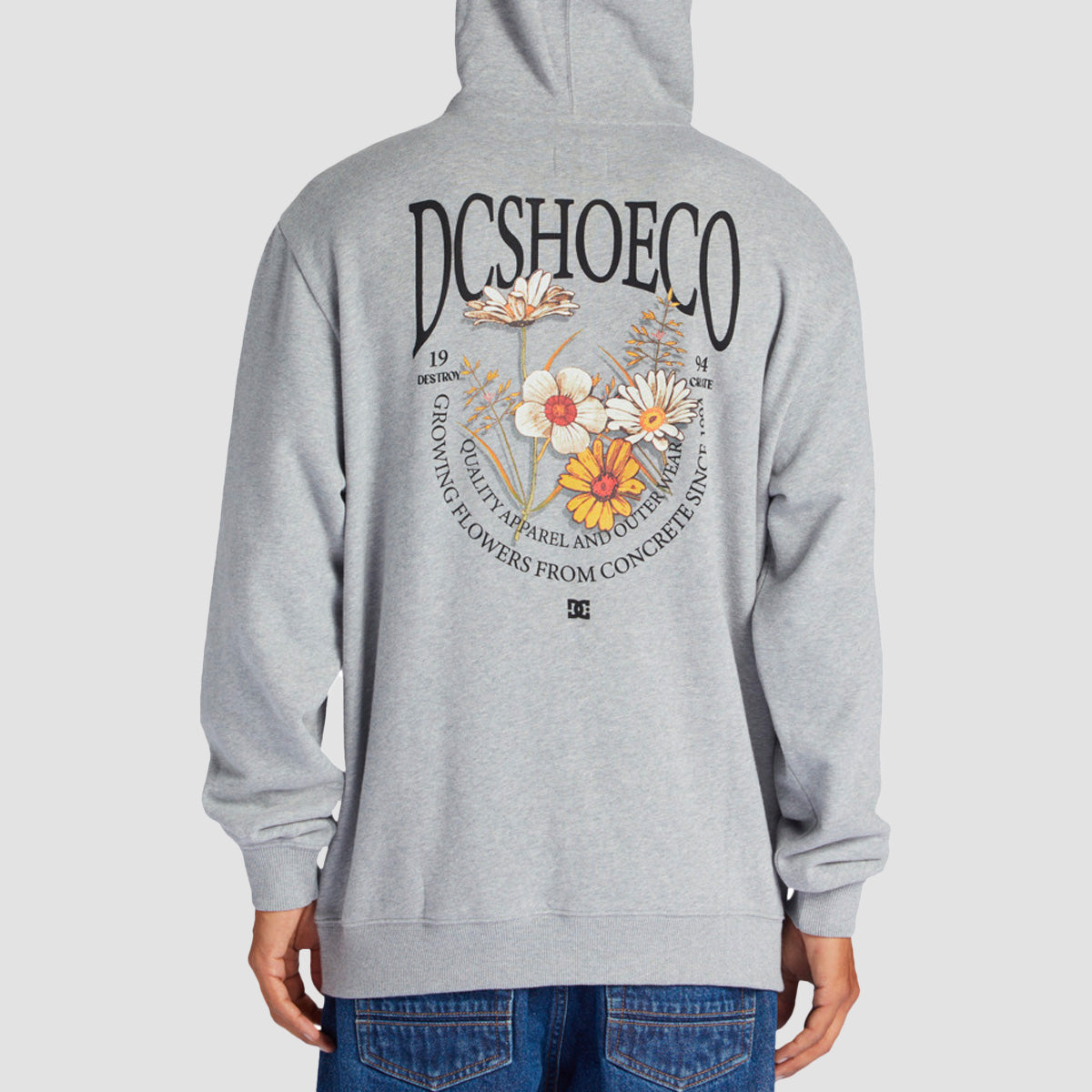 DC Concrete Pullover Hoodie Heather Grey