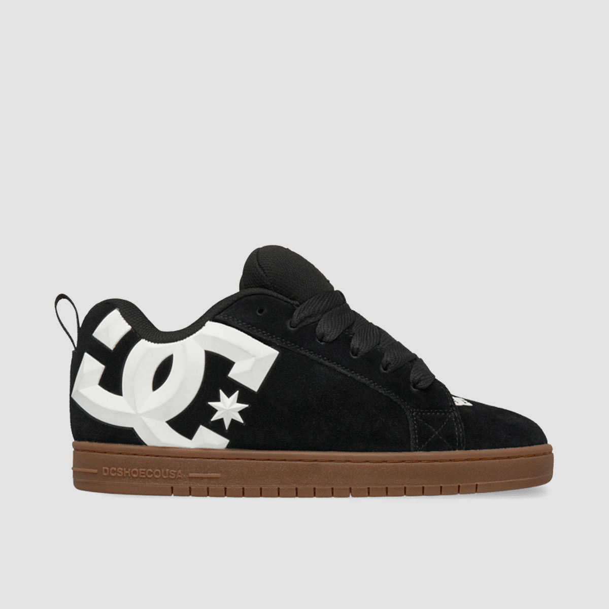 DC Court Graffik Shoes - Black/White Beveled/Gum