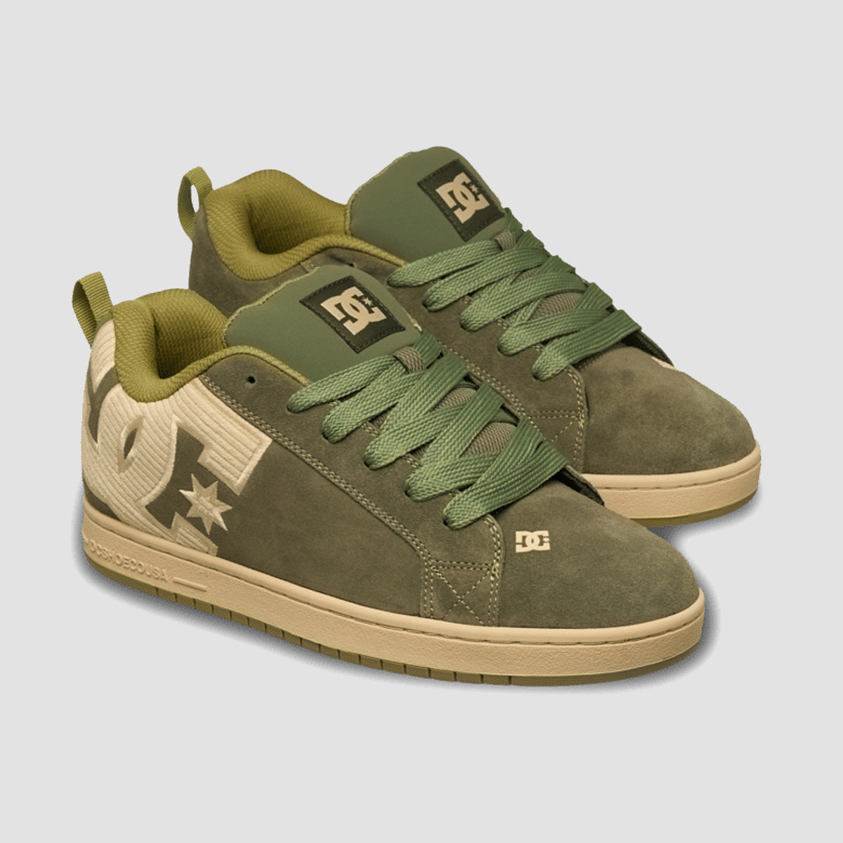 DC Court Graffik Shoes - Light Olive/Oyster