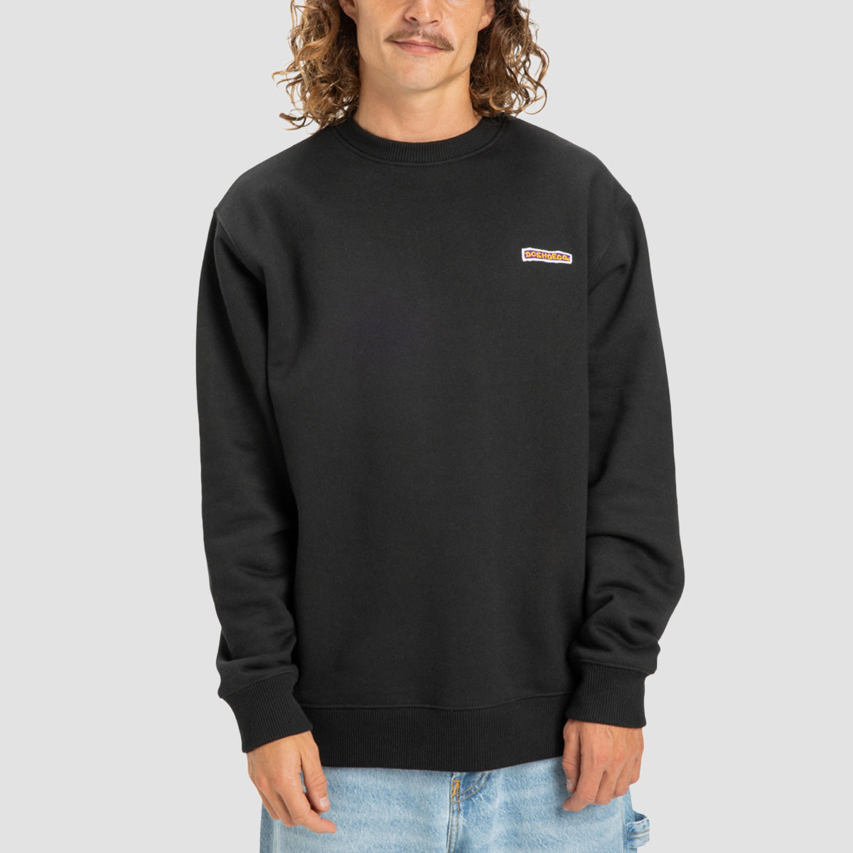 DC Patch It Crew Sweatshirt Black