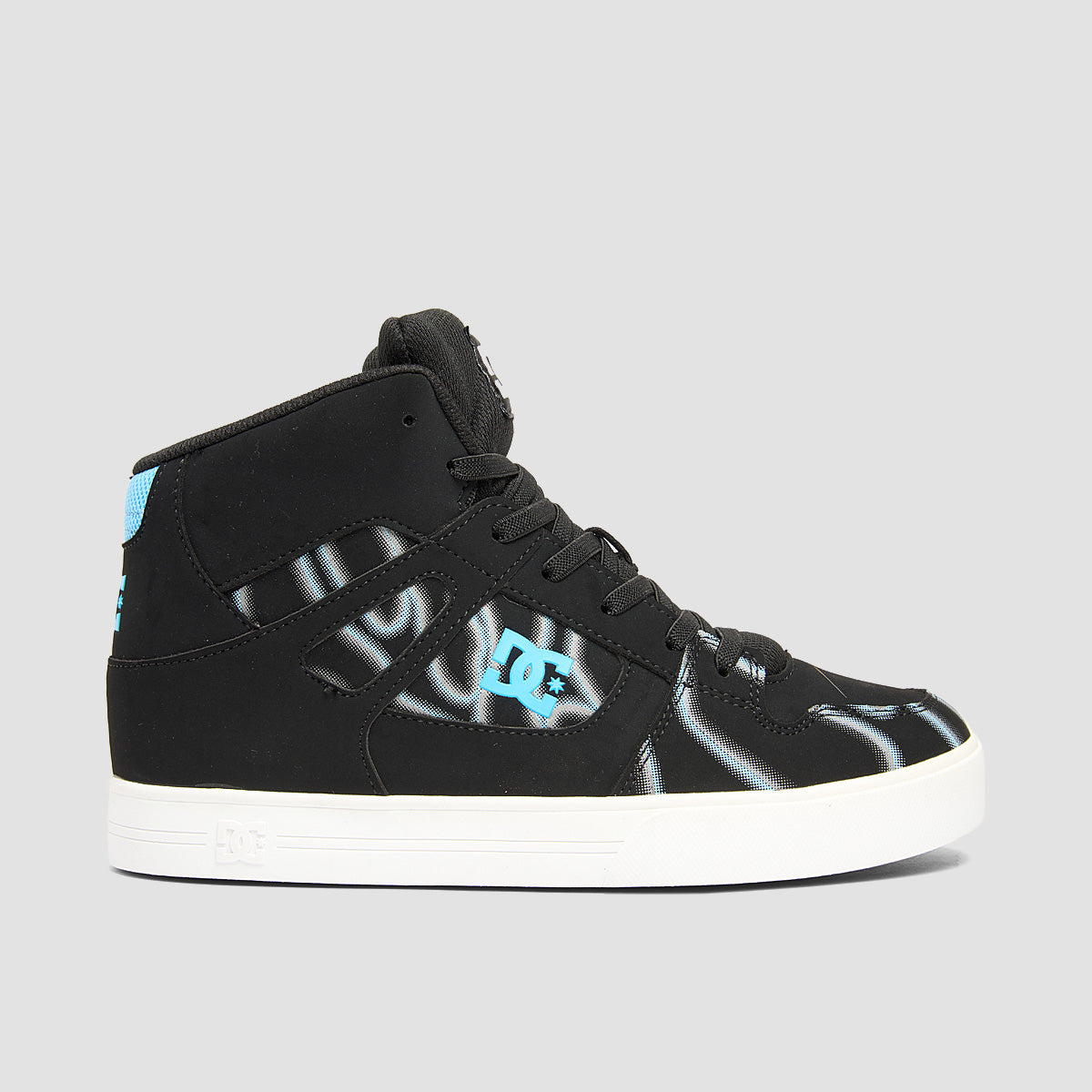 DC Rebound High-Top EV Shoes - Black/Glow - Kids