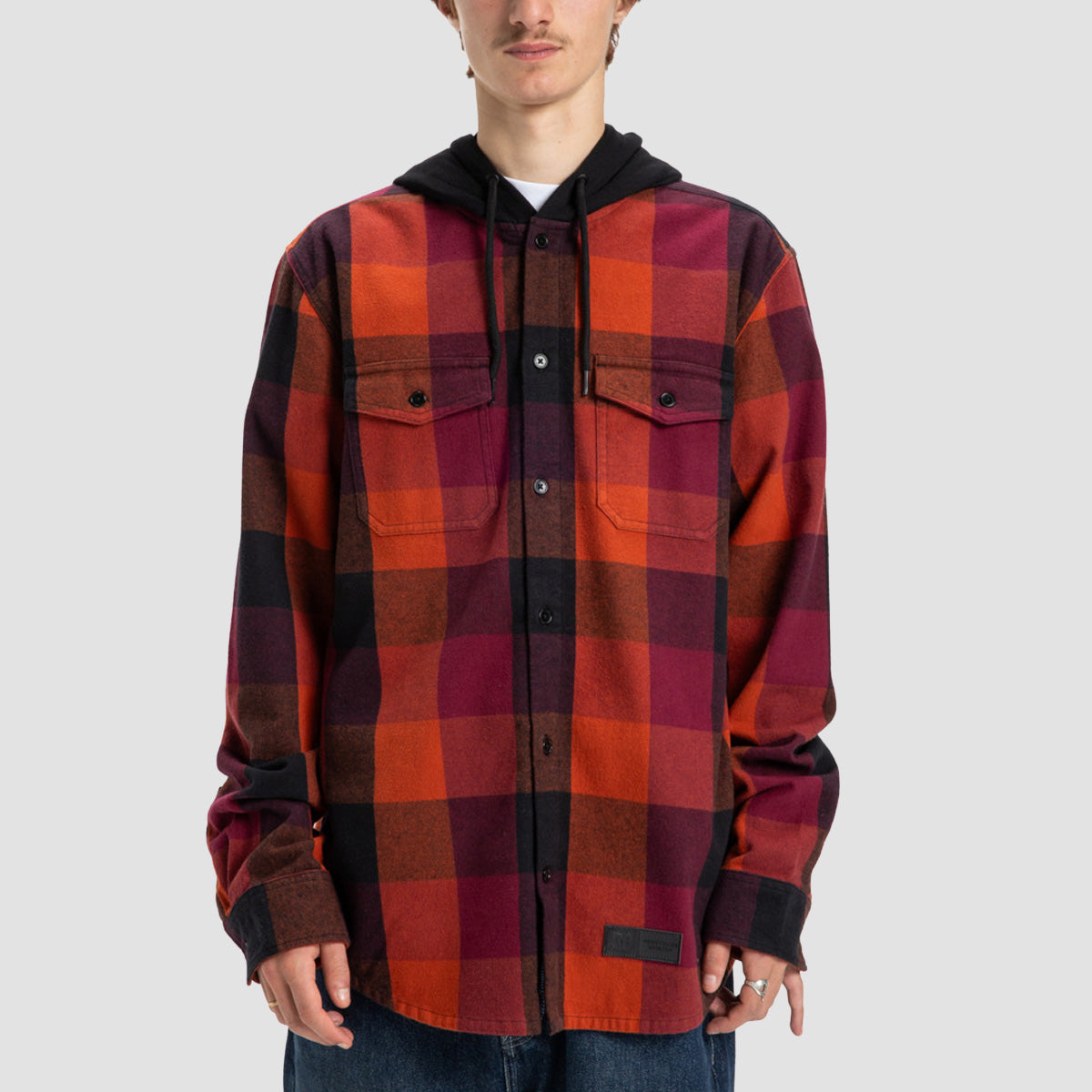 DC Ruckus Hooded Longsleeve Shirt Picante