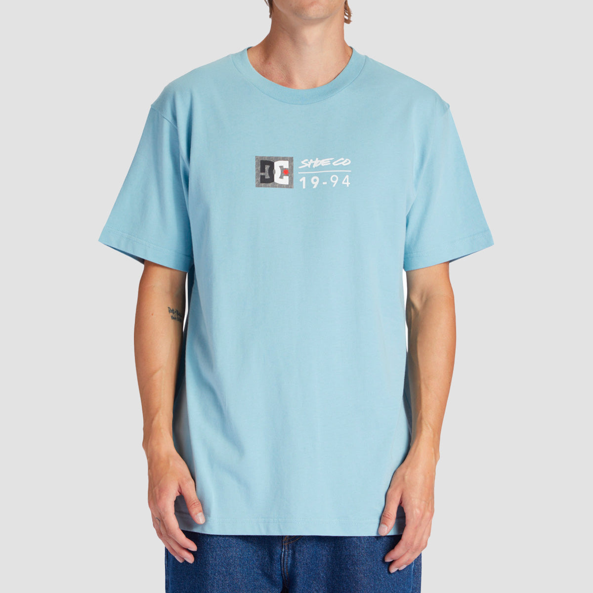 DC Split Star T-Shirt Forget Me Not/Greystone