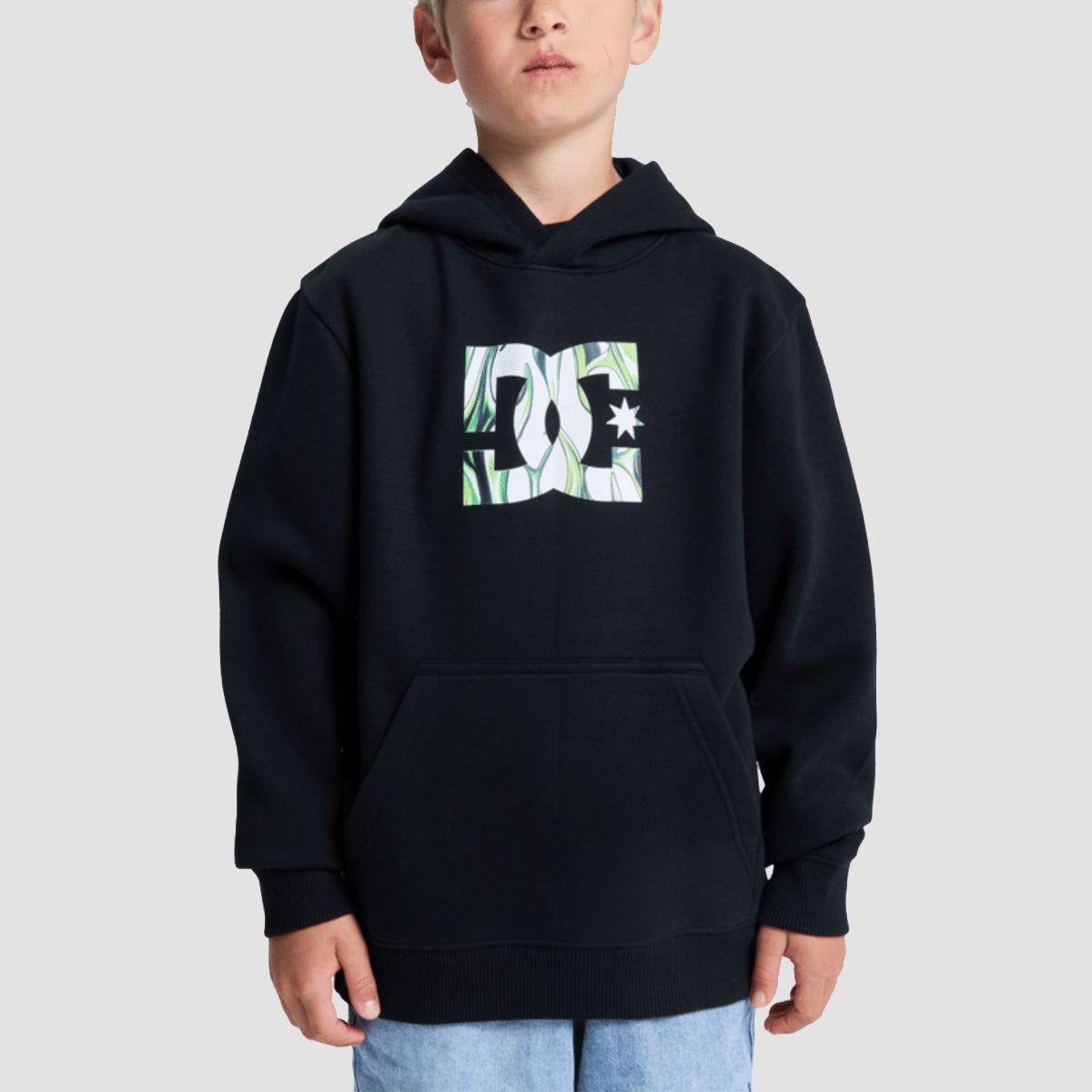 DC Star Filled Pullover Hoodie Black - Kids