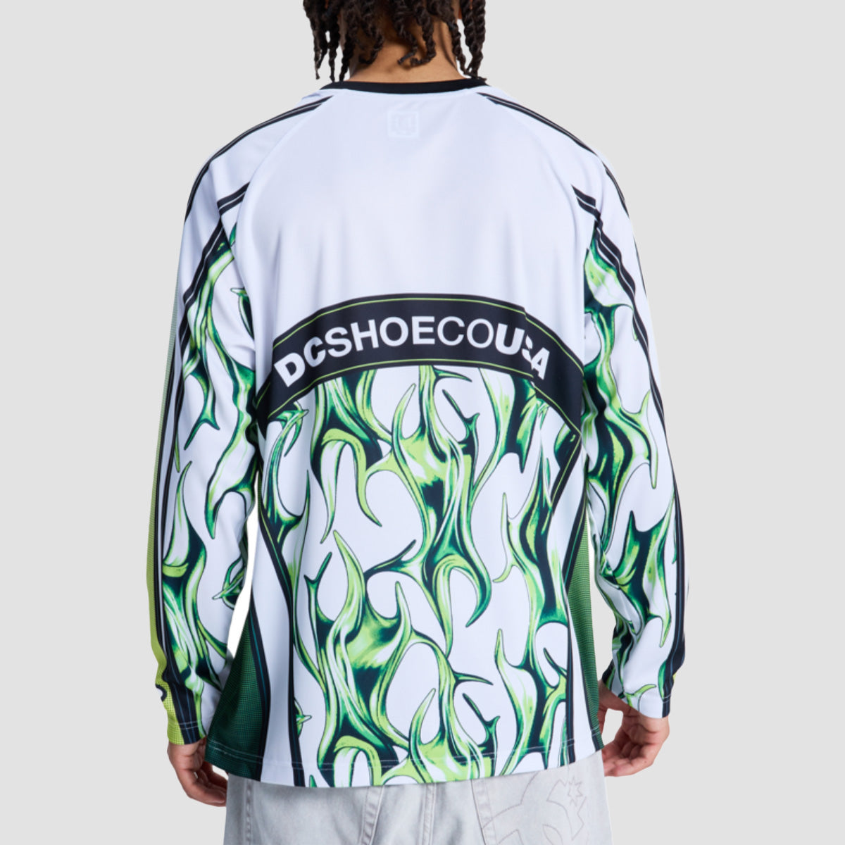 DC Sylem 2 Moto Jersey Longsleeve T-Shirt Lime Green