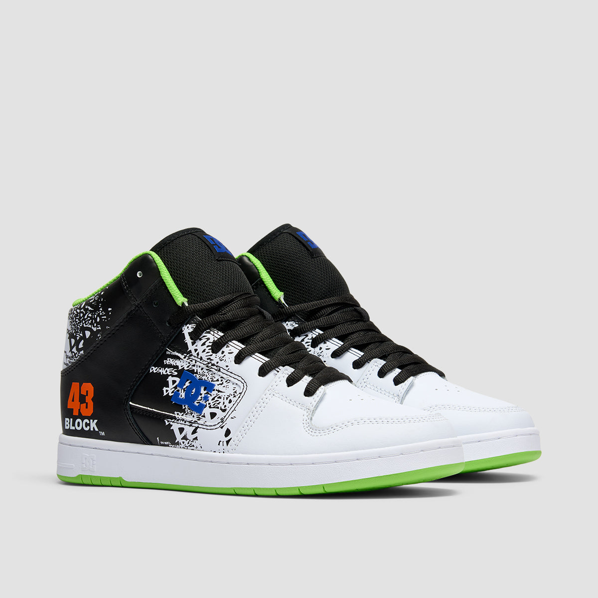 DC X Ken Block 43 Manteca 4 Hi Top Shoes - Black/White/Black
