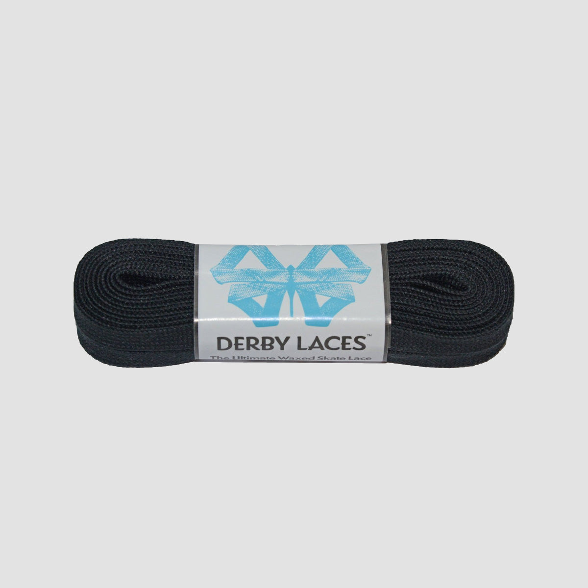 Derby Laces ORIGIN 10mm 274cm Waxed Boot/Skate Laces Solid Black