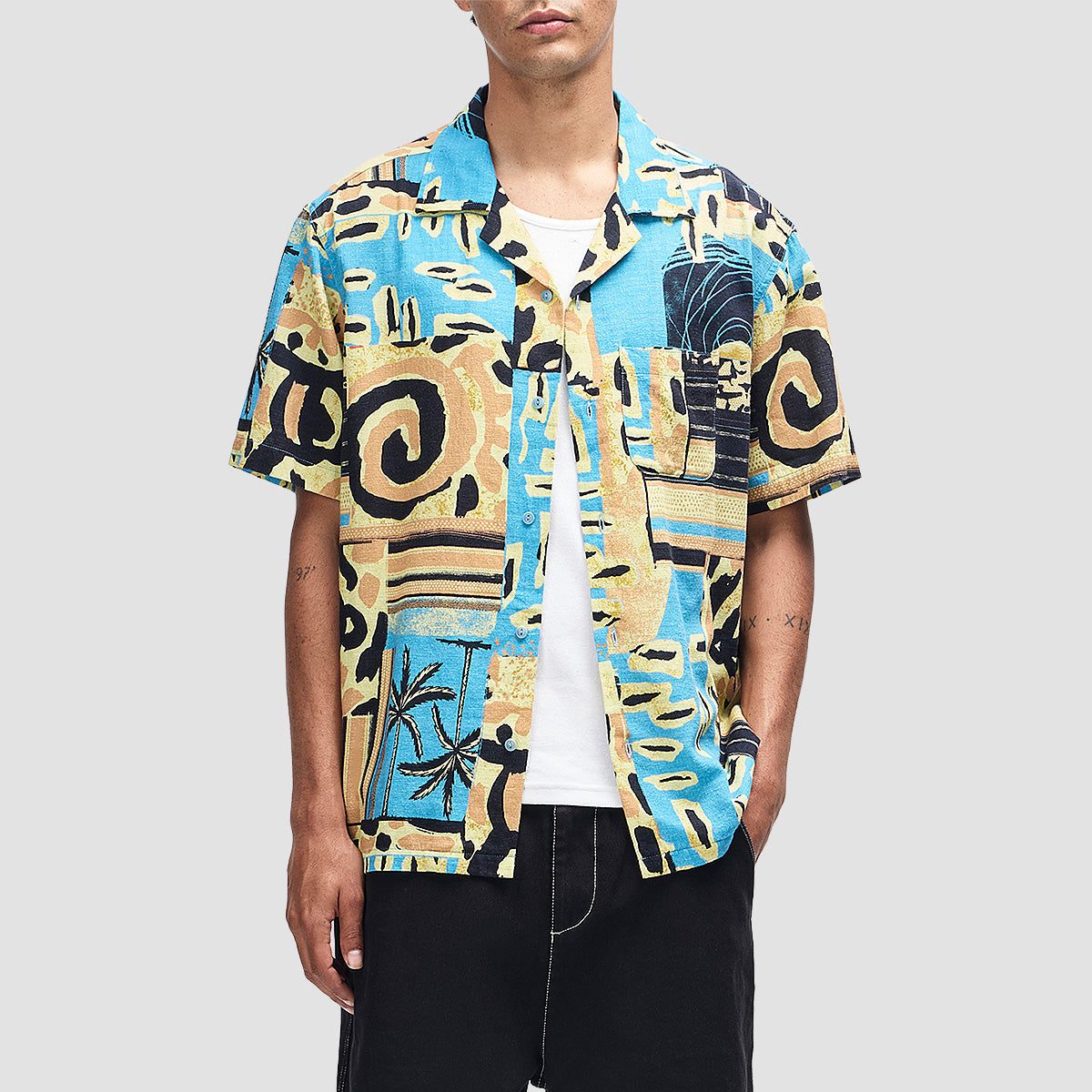 Deus Freamon Short Sleeve Shirt Yellow