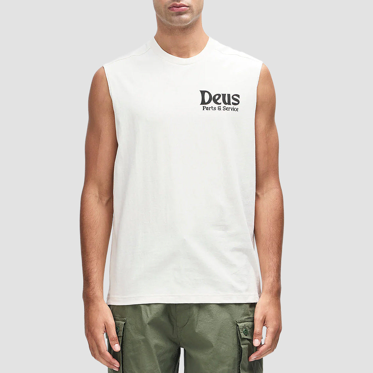 Deus Knucklebones Muscle Vest Dirty White