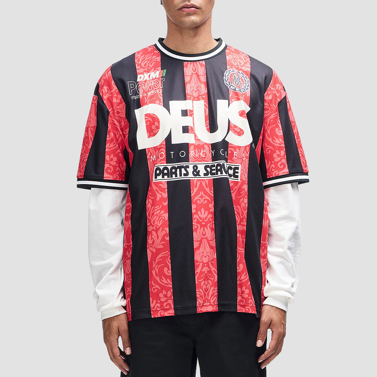 Deus Nouveau Moto T-Shirt Fiery Red