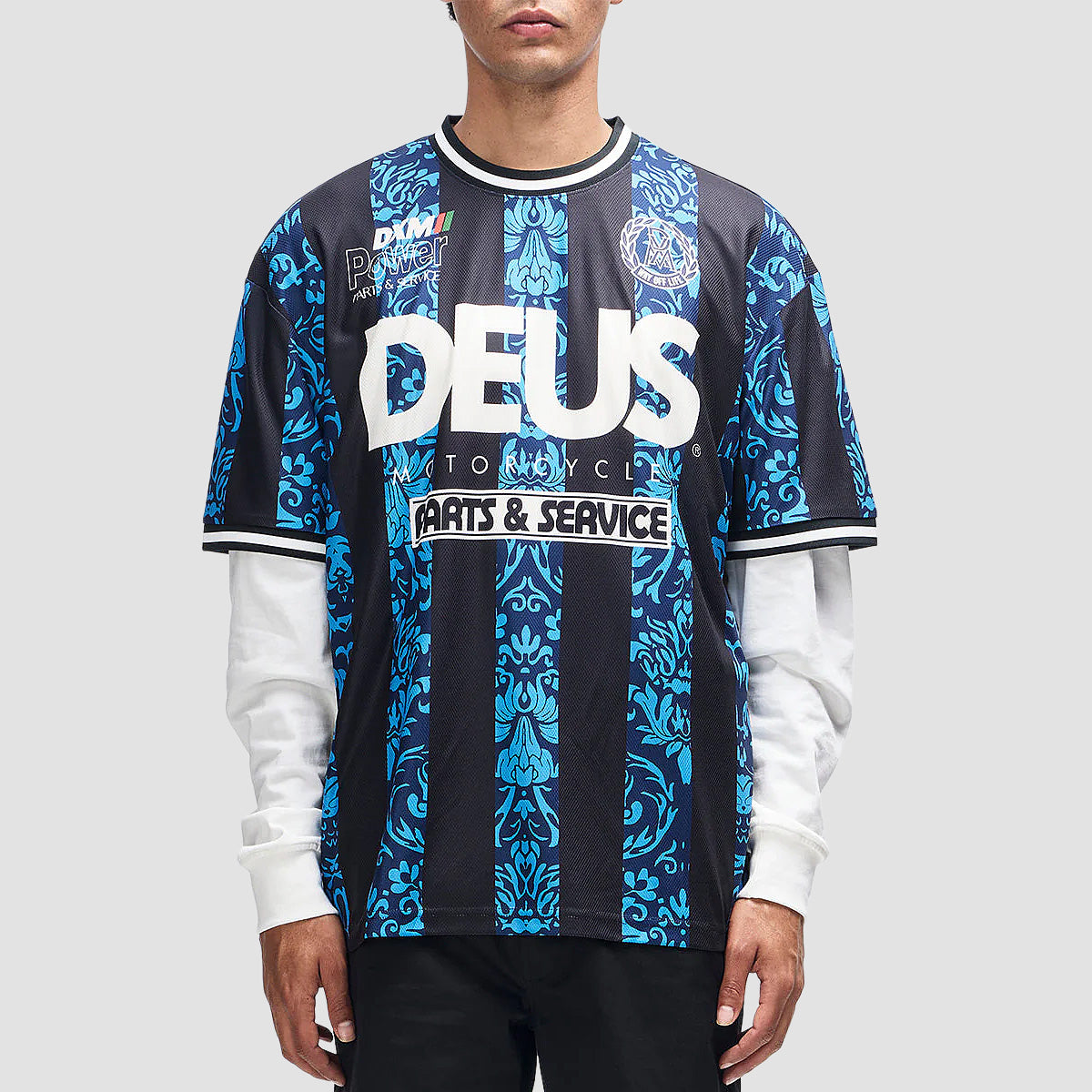 Deus Nouveau Moto T-Shirt Pageant Blue