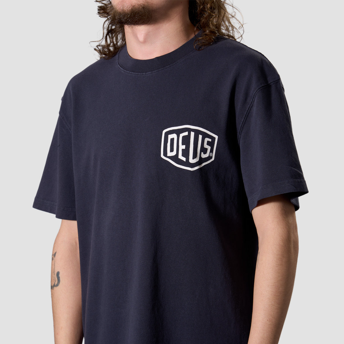 Deus Shield Garment Dyed T-Shirt Black