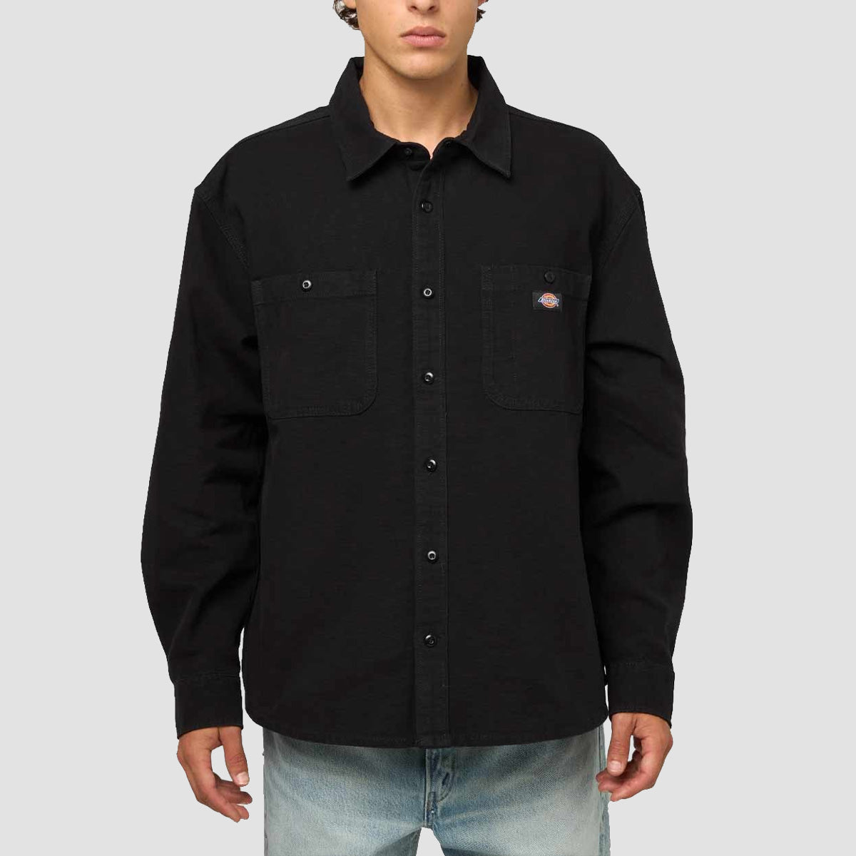 Dickies 247 Garment Dyed Longsleeve Work Shirt Black