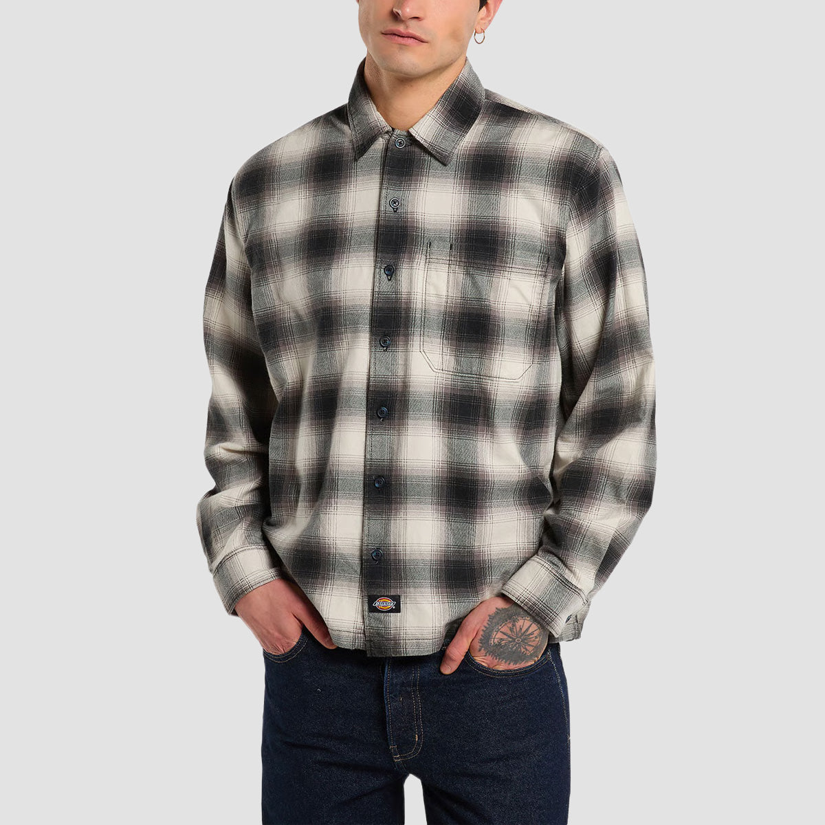 Dickies Gulfport Flannel Longsleeve Shirt Black